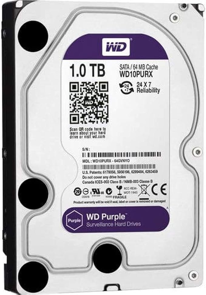 WD Purple HDD - 1TB - 3.5" SATA