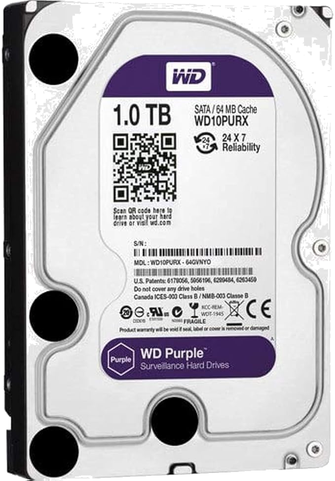 WD Purple HDD - 1TB - 3.5" SATA