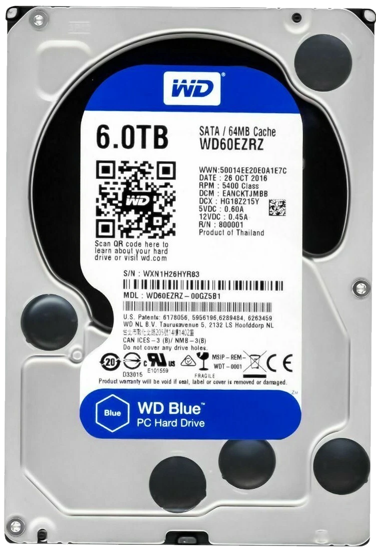 WD Blue HDD - 6TB